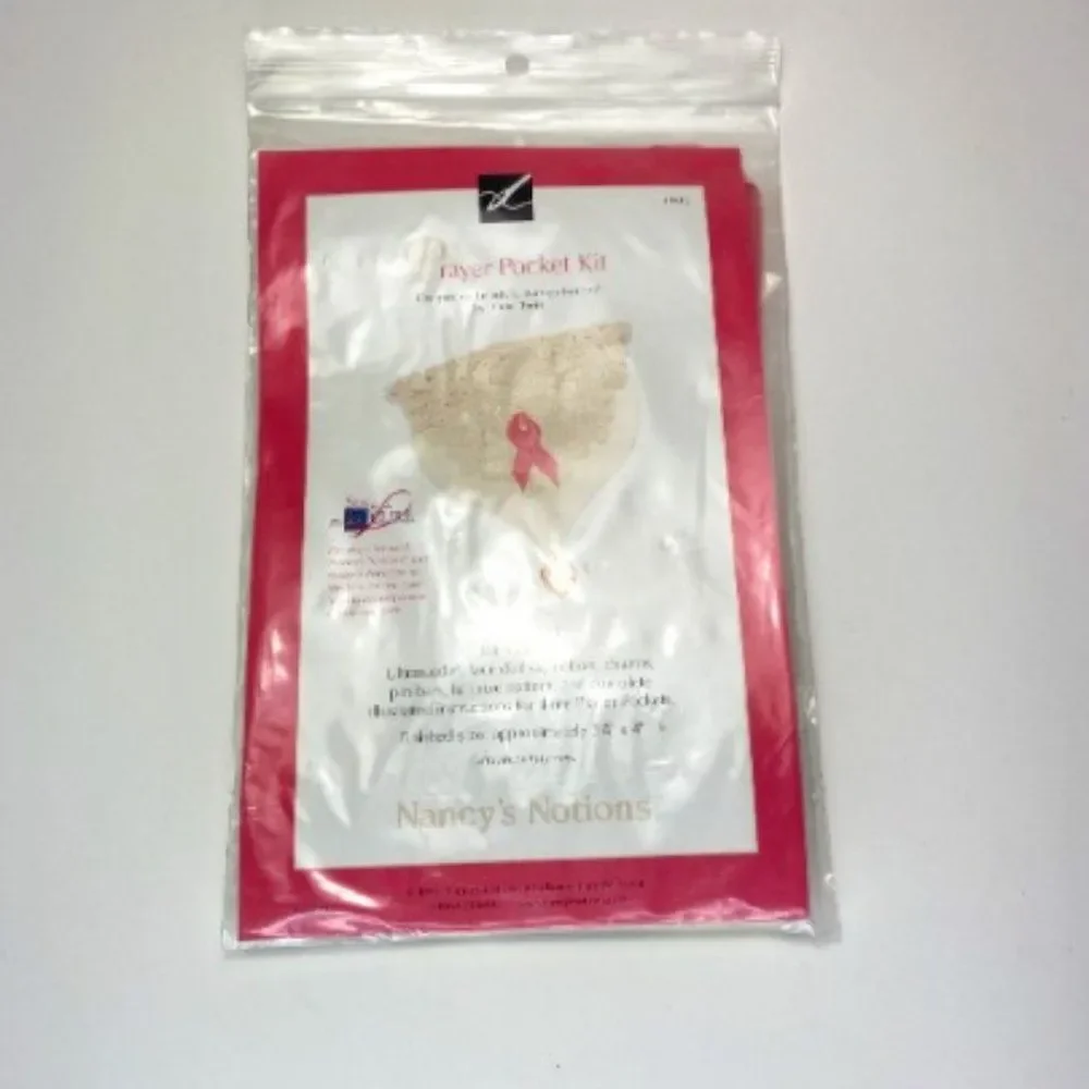 Prayer Pocket 3 Kits Nancy's Notions 'Sew For The Cure' Lace Charms 4